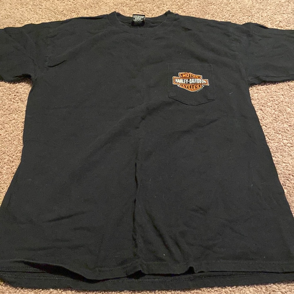 Harley-Davidson short orange white and black